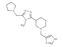 1-(1H-imidazol-4-ylmethyl)-3-[4-methyl-5-(pyrrolidin-1-ylmethyl)-4H-1,2,4-triazol-3-yl]piperidine