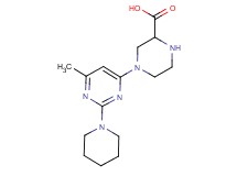 4-(6-methyl-2-piperidin-1-ylpyrimidin-4-yl)piperazine-2-carboxylic acid