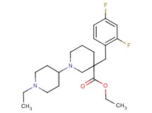 ethyl 3-(2,4-difluorobenzyl)-1'-ethyl-1,4'-bipiperidine-3-carboxylate