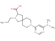 8-[6-(dimethylamino)-4-pyrimidinyl]-2-propyl-2,8-diazaspiro[4.5]decane-3-carboxylic acid
