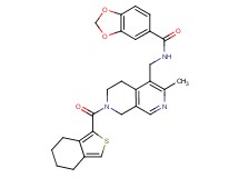 N-{[3-methyl-7-(4,5,6,7-tetrahydro-2-benzothien-1-ylcarbonyl)-5,6,7,8-tetrahydro-2,7-naphthyridin-4-yl]methyl}-1,3-benzodioxole-5-carboxamide