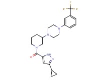 1-{1-[(3-cyclopropyl-1H-pyrazol-5-yl)carbonyl]-3-piperidinyl}-4-[3-(trifluoromethyl)phenyl]piperazine