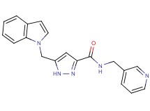 5-(1H-indol-1-ylmethyl)-N-(3-pyridinylmethyl)-1H-pyrazole-3-carboxamide