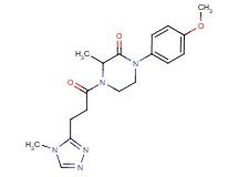 1-(4-methoxyphenyl)-3-methyl-4-[3-(4-methyl-4H-1,2,4-triazol-3-yl)propanoyl]-2-piperazinone