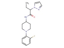 N-[1-(2-fluorophenyl)-4-piperidinyl]-2-(1H-pyrazol-1-yl)butanamide