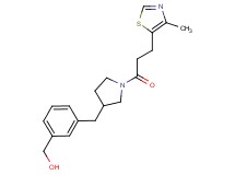 [3-({1-[3-(4-methyl-1,3-thiazol-5-yl)propanoyl]pyrrolidin-3-yl}methyl)phenyl]methanol