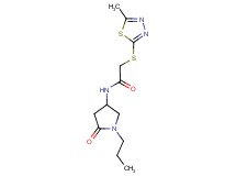 2-[(5-methyl-1,3,4-thiadiazol-2-yl)thio]-N-(5-oxo-1-propyl-3-pyrrolidinyl)acetamide