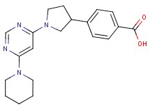4-{1-[6-(1-piperidinyl)-4-pyrimidinyl]-3-pyrrolidinyl}benzoic acid