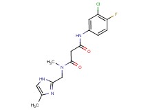 N'-(3-chloro-4-fluorophenyl)-N-methyl-N-[(4-methyl-1H-imidazol-2-yl)methyl]malonamide