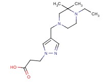 3-{4-[(4-ethyl-3,3-dimethylpiperazin-1-yl)methyl]-1H-pyrazol-1-yl}propanoic acid