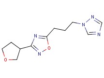 3-(tetrahydrofuran-3-yl)-5-[3-(1H-1,2,4-triazol-1-yl)propyl]-1,2,4-oxadiazole