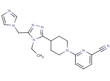 6-{4-[4-ethyl-5-(1H-imidazol-1-ylmethyl)-4H-1,2,4-triazol-3-yl]piperidin-1-yl}pyridine-2-carbonitrile