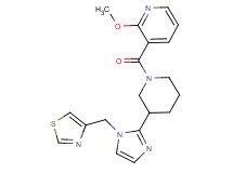 2-methoxy-3-({3-[1-(1,3-thiazol-4-ylmethyl)-1H-imidazol-2-yl]piperidin-1-yl}carbonyl)pyridine