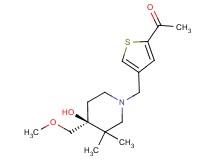1-(4-{[(4S*)-4-hydroxy-4-(methoxymethyl)-3,3-dimethylpiperidin-1-yl]methyl}-2-thienyl)ethanone