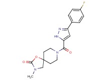8-{[3-(4-fluorophenyl)-1H-pyrazol-5-yl]carbonyl}-3-methyl-1-oxa-3,8-diazaspiro[4.5]decan-2-one