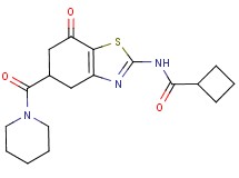 N-[7-oxo-5-(1-piperidinylcarbonyl)-4,5,6,7-tetrahydro-1,3-benzothiazol-2-yl]cyclobutanecarboxamide