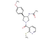 N-((3S*,4R*)-4-(4-methoxyphenyl)-1-{[2-(methylthio)-3-pyridinyl]carbonyl}-3-pyrrolidinyl)acetamide