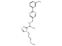 1-[4-(3-methoxypropyl)-4H-1,2,4-triazol-3-yl]-N-{[2-(3-methylphenyl)pyrimidin-5-yl]methyl}ethanamine