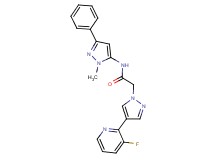 2-[4-(3-fluoropyridin-2-yl)-1H-pyrazol-1-yl]-N-(1-methyl-3-phenyl-1H-pyrazol-5-yl)acetamide