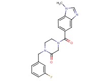 1-(3-fluorobenzyl)-4-[(1-methyl-1H-benzimidazol-5-yl)carbonyl]piperazin-2-one