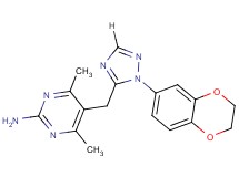 5-{[1-(2,3-dihydro-1,4-benzodioxin-6-yl)-1H-1,2,4-triazol-5-yl]methyl}-4,6-dimethylpyrimidin-2-amine