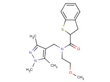 N-(2-methoxyethyl)-N-[(1,3,5-trimethyl-1H-pyrazol-4-yl)methyl]-2,3-dihydro-1-benzothiophene-2-carboxamide
