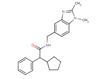 2-cyclopentyl-N-[(1,2-dimethyl-1H-benzimidazol-5-yl)methyl]-2-phenylacetamide