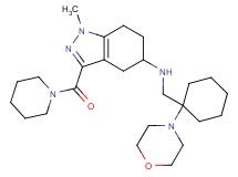 1-methyl-N-{[1-(4-morpholinyl)cyclohexyl]methyl}-3-(1-piperidinylcarbonyl)-4,5,6,7-tetrahydro-1H-indazol-5-amine