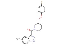 3-({3-[(4-fluorophenoxy)methyl]-1-piperidinyl}carbonyl)-5-methyl-1H-indazole