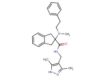 N-[(3,5-dimethyl-1H-pyrazol-4-yl)methyl]-2-[methyl(2-phenylethyl)amino]-2-indanecarboxamide