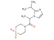 4-[2-(2-isopropyl-1H-imidazol-1-yl)propanoyl]thiomorpholine 1,1-dioxide