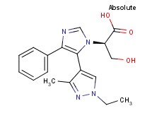 (2R)-2-[5-(1-ethyl-3-methyl-1H-pyrazol-4-yl)-4-phenyl-1H-imidazol-1-yl]-3-hydroxypropanoic acid