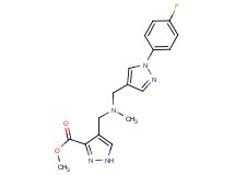 methyl 4-{[{[1-(4-fluorophenyl)-1H-pyrazol-4-yl]methyl}(methyl)amino]methyl}-1H-pyrazole-3-carboxylate