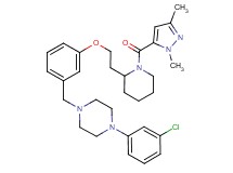 1-(3-chlorophenyl)-4-[3-(2-{1-[(1,3-dimethyl-1H-pyrazol-5-yl)carbonyl]-2-piperidinyl}ethoxy)benzyl]piperazine