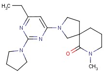 2-[6-ethyl-2-(1-pyrrolidinyl)-4-pyrimidinyl]-7-methyl-2,7-diazaspiro[4.5]decan-6-one
