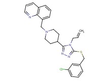 8-[(4-{4-allyl-5-[(3-chlorobenzyl)thio]-4H-1,2,4-triazol-3-yl}-1-piperidinyl)methyl]quinoline
