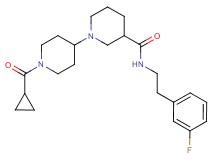 1'-(cyclopropylcarbonyl)-N-[2-(3-fluorophenyl)ethyl]-1,4'-bipiperidine-3-carboxamide