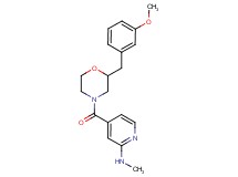 4-{[2-(3-methoxybenzyl)-4-morpholinyl]carbonyl}-N-methyl-2-pyridinamine