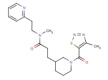 N-methyl-3-{1-[(4-methyl-1,2,3-thiadiazol-5-yl)carbonyl]piperidin-3-yl}-N-(2-pyridin-2-ylethyl)propanamide