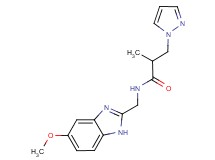 N-[(5-methoxy-1H-benzimidazol-2-yl)methyl]-2-methyl-3-(1H-pyrazol-1-yl)propanamide trifluoroacetate
