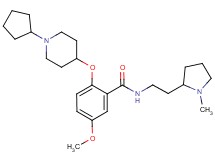2-[(1-cyclopentyl-4-piperidinyl)oxy]-5-methoxy-N-[2-(1-methyl-2-pyrrolidinyl)ethyl]benzamide