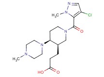 3-[(3R*,4S*)-1-[(4-chloro-1-methyl-1H-pyrazol-5-yl)carbonyl]-4-(4-methylpiperazin-1-yl)piperidin-3-yl]propanoic acid