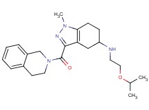 3-(3,4-dihydro-2(1H)-isoquinolinylcarbonyl)-N-(2-isopropoxyethyl)-1-methyl-4,5,6,7-tetrahydro-1H-indazol-5-amine
