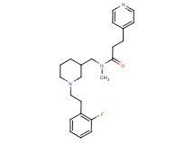 N-({1-[2-(2-fluorophenyl)ethyl]-3-piperidinyl}methyl)-N-methyl-3-(4-pyridinyl)propanamide