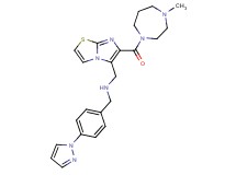 ({6-[(4-methyl-1,4-diazepan-1-yl)carbonyl]imidazo[2,1-b][1,3]thiazol-5-yl}methyl)[4-(1H-pyrazol-1-yl)benzyl]amine