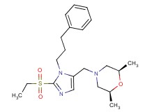 (2R*,6S*)-4-{[2-(ethylsulfonyl)-1-(3-phenylpropyl)-1H-imidazol-5-yl]methyl}-2,6-dimethylmorpholine