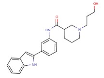 1-(3-hydroxypropyl)-N-[3-(1H-indol-2-yl)phenyl]piperidine-3-carboxamide