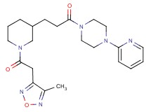 1-(3-{1-[(4-methyl-1,2,5-oxadiazol-3-yl)acetyl]-3-piperidinyl}propanoyl)-4-(2-pyridinyl)piperazine
