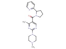 4-methyl-2-(4-methyl-1-piperazinyl)-5-{[2-(2-pyridinyl)-1-pyrrolidinyl]carbonyl}pyrimidine