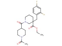 ethyl 1-[(1-acetyl-4-piperidinyl)carbonyl]-3-(2,4-difluorobenzyl)-3-piperidinecarboxylate